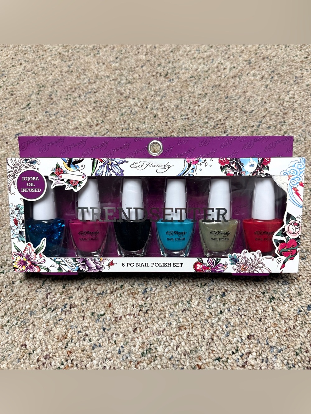 NEW Ed Hardy Trendsetter Nail Polish Set 6-Pack
